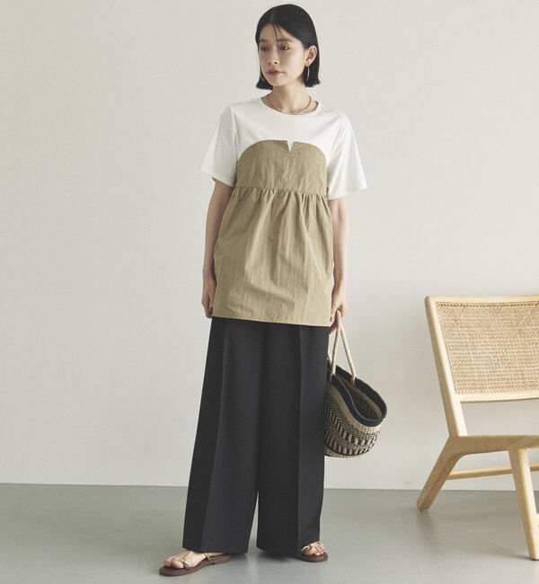 Doux archives「カットドッキングペプラムトップス」|Tシャツ・カットソー|