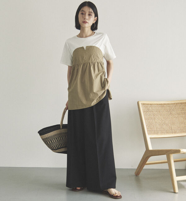 Doux archives「カットドッキングペプラムトップス」|Tシャツ・カットソー|