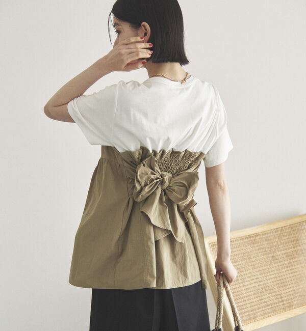 Doux archives「カットドッキングペプラムトップス」|Tシャツ・カットソー|