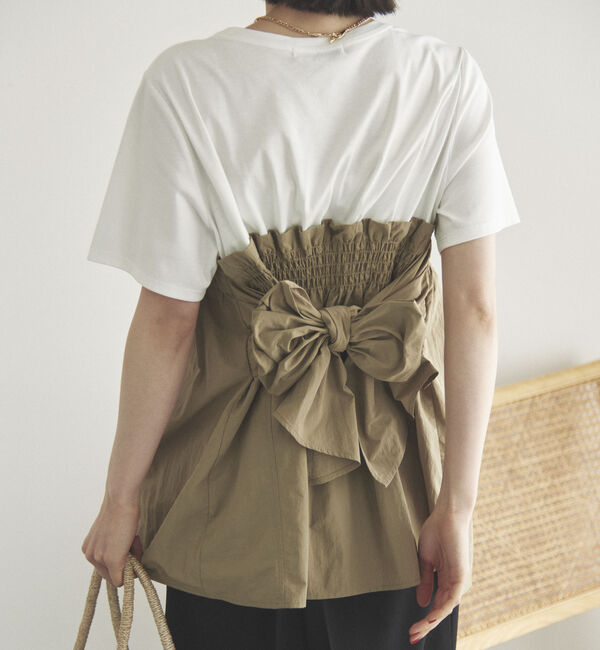 Doux archives「カットドッキングペプラムトップス」|Tシャツ・カットソー|