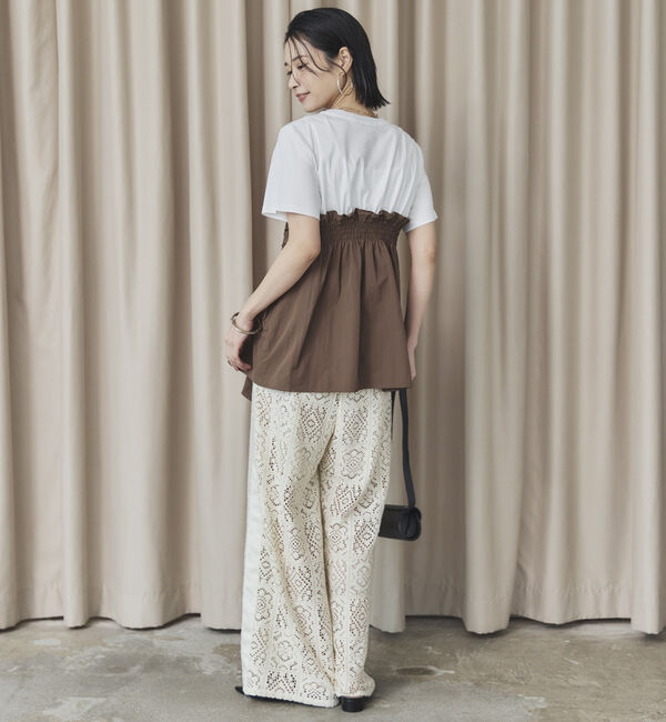 Doux archives「カットドッキングペプラムトップス」|Tシャツ・カットソー|