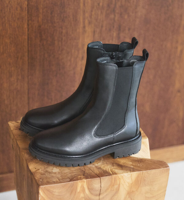 Doux archives「本革サイドゴアショートブーツ」|その他|BLACK