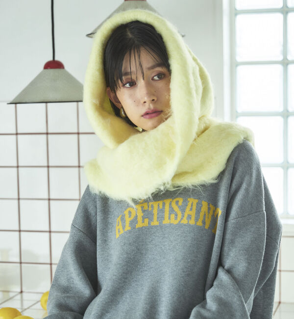 Doux archives「シャギーニットマフラー」|バンダナ・スカーフ|YELLOW