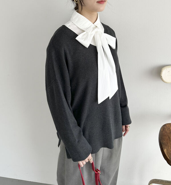 Doux archives「ボウタイ取り外しシャツ」|シャツ・ブラウス|OFF WHITE