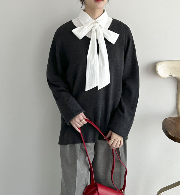 Doux archives「ボウタイ取り外しシャツ」|シャツ・ブラウス|