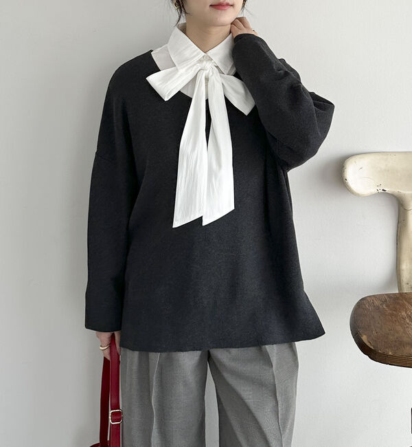 Doux archives「ボウタイ取り外しシャツ」|シャツ・ブラウス|