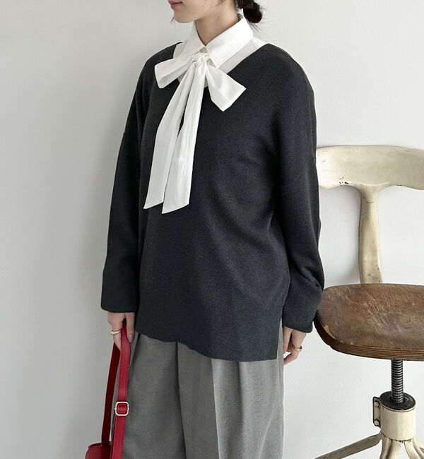 Doux archives「ボウタイ取り外しシャツ」|シャツ・ブラウス|