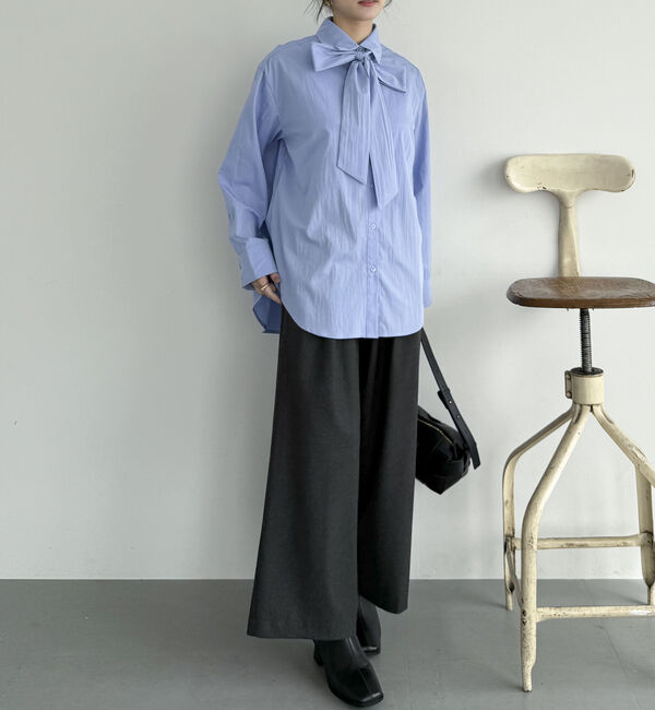 Doux archives「ボウタイ取り外しシャツ」|シャツ・ブラウス|