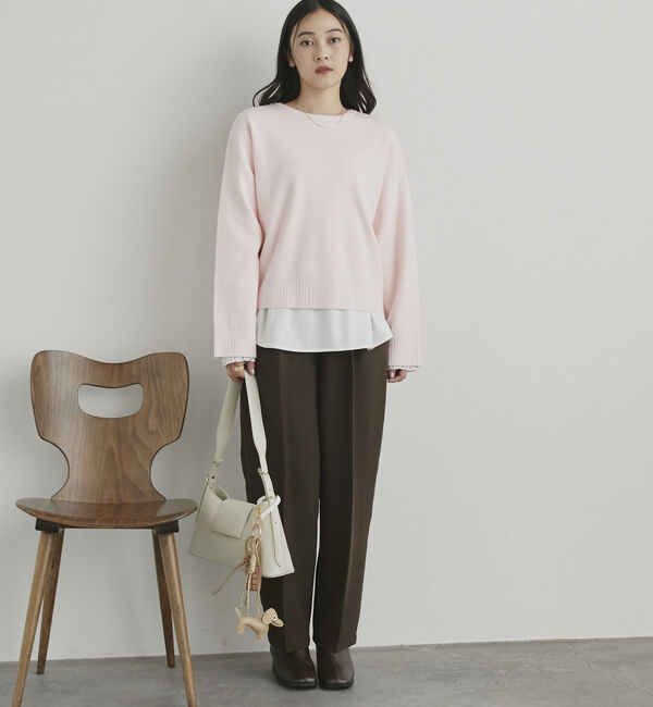 Doux archives「袖レースラウンドロンＴｅｅ」|Tシャツ・カットソー|