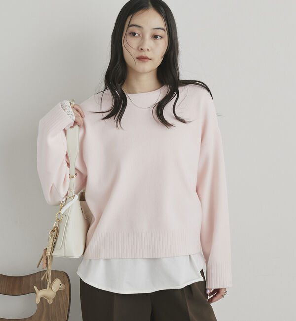 Doux archives「袖レースラウンドロンＴｅｅ」|Tシャツ・カットソー|