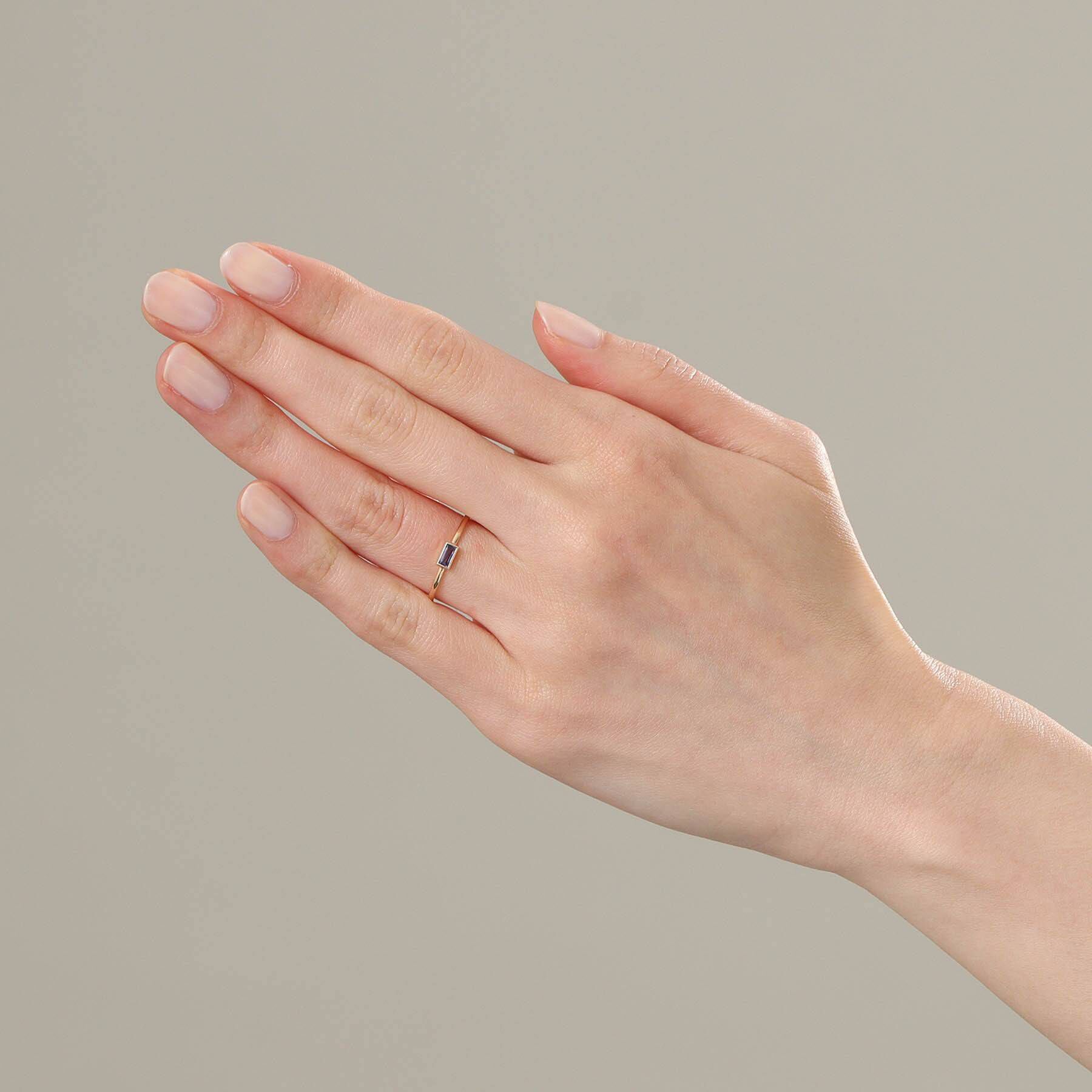 COCOSHNIK「K10アイオライト バゲットカット リング」|リング|