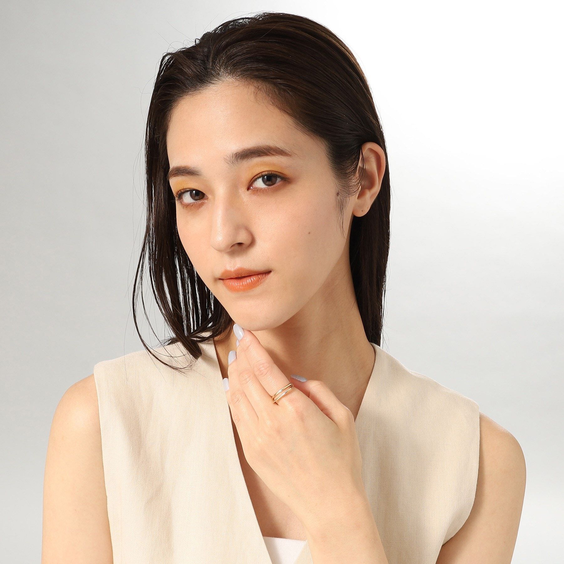 COCOSHNIK「K10スクエアステップ リング」|リング|