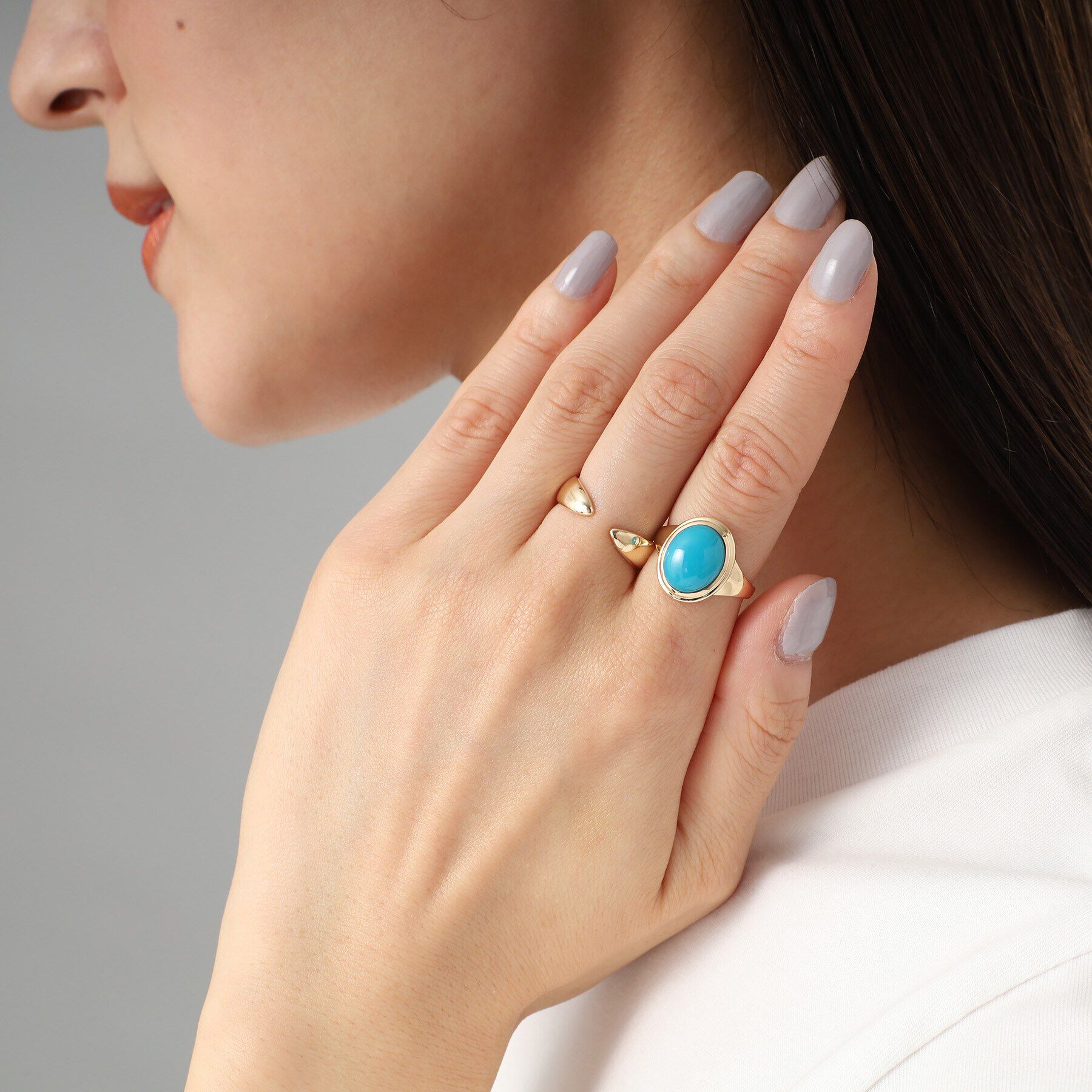 COCOSHNIK「K10ポインテッドシェイプオープン リング」|リング|