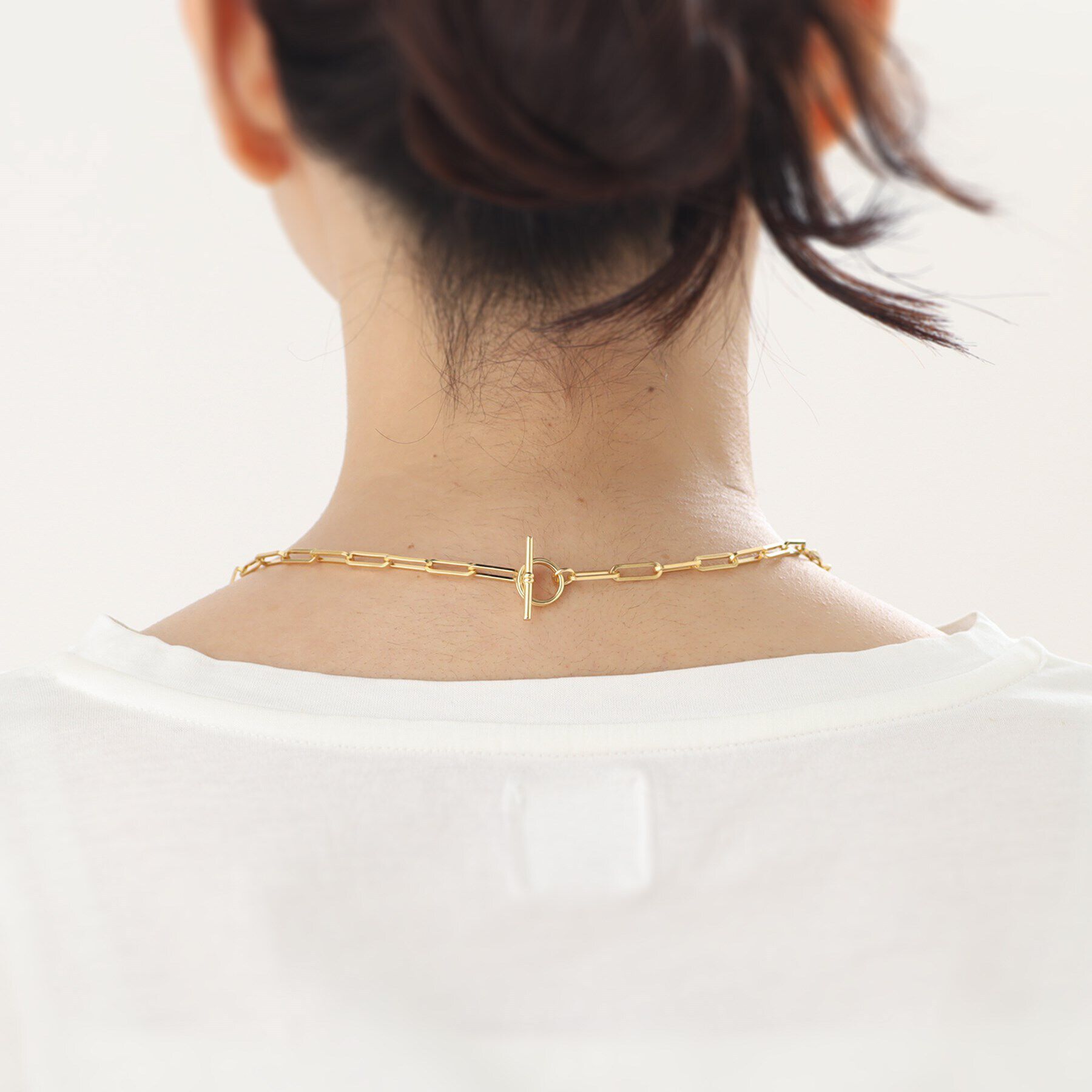 COCOSHNIK ONKITSCH「シルバー リンクチェーン 2WAYマンテルネックレス GP」|ネックレス|