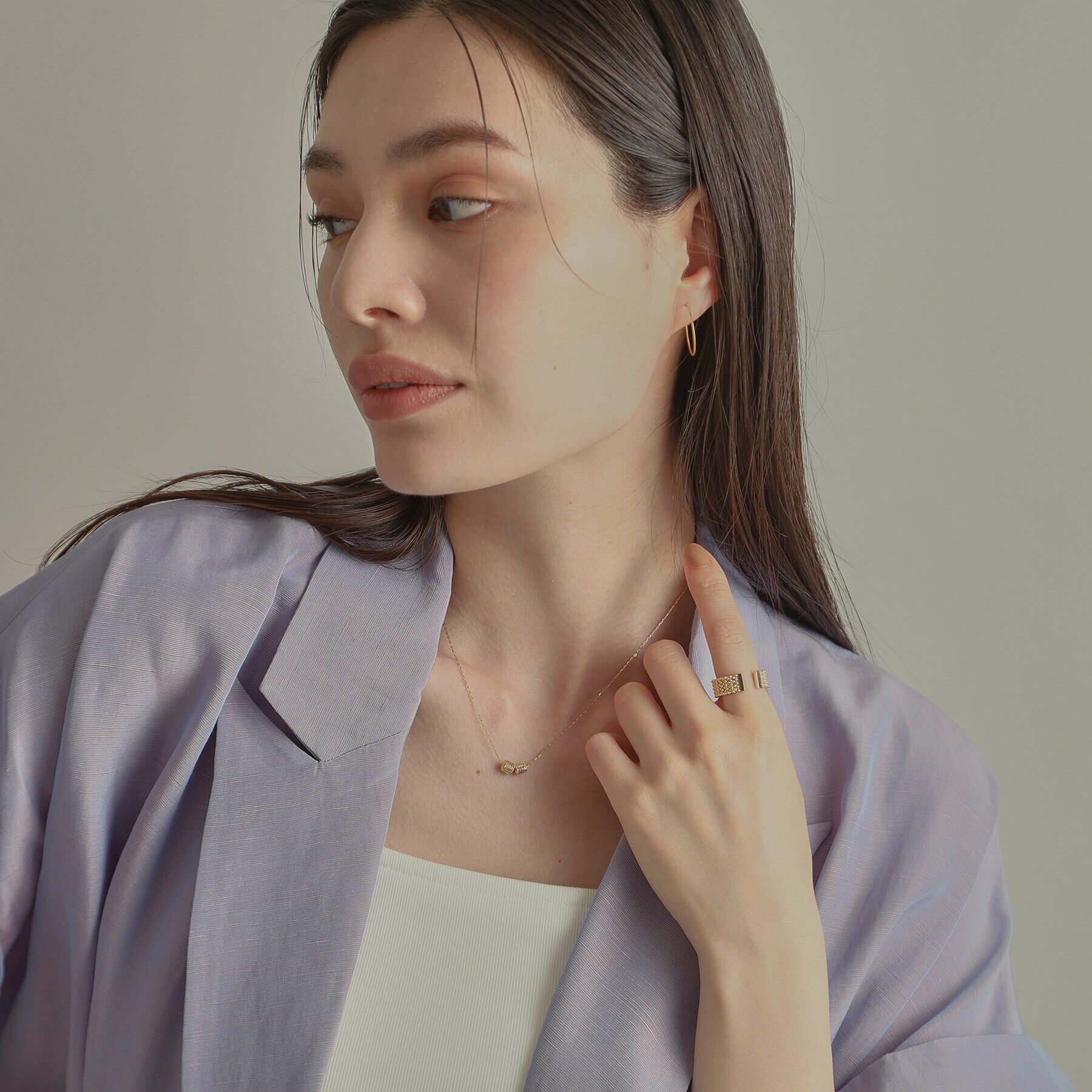 COCOSHNIK「K18ハニーカットボールオープン リング太」|リング|