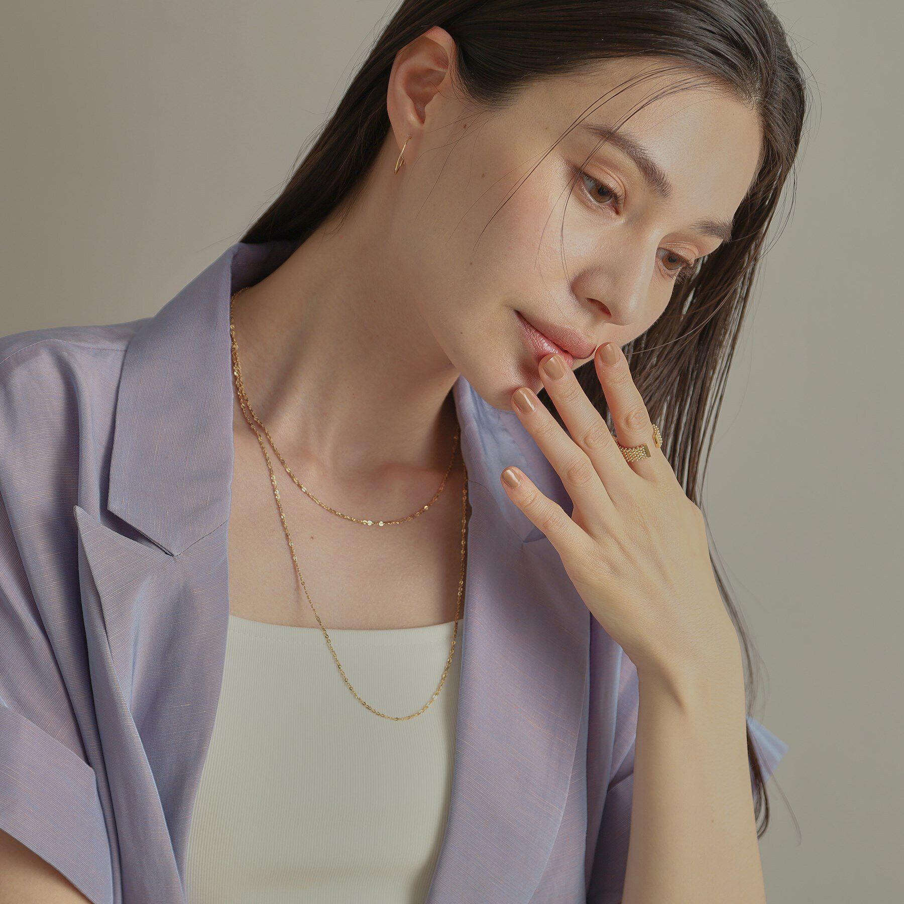 COCOSHNIK「K18ハニーカットボールオープン リング太」|リング|