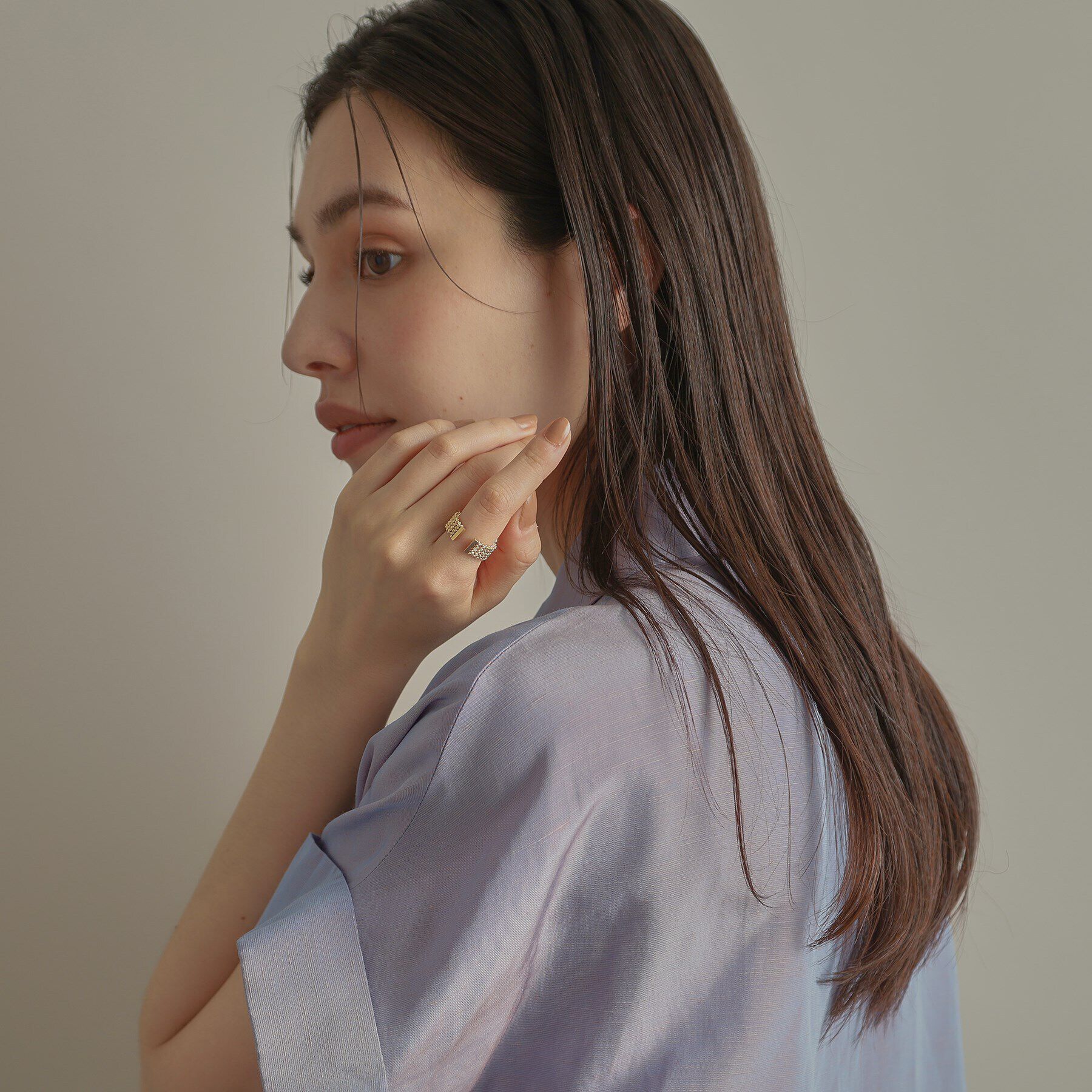 COCOSHNIK「K18ハニーカットボールオープン リング太」|リング|