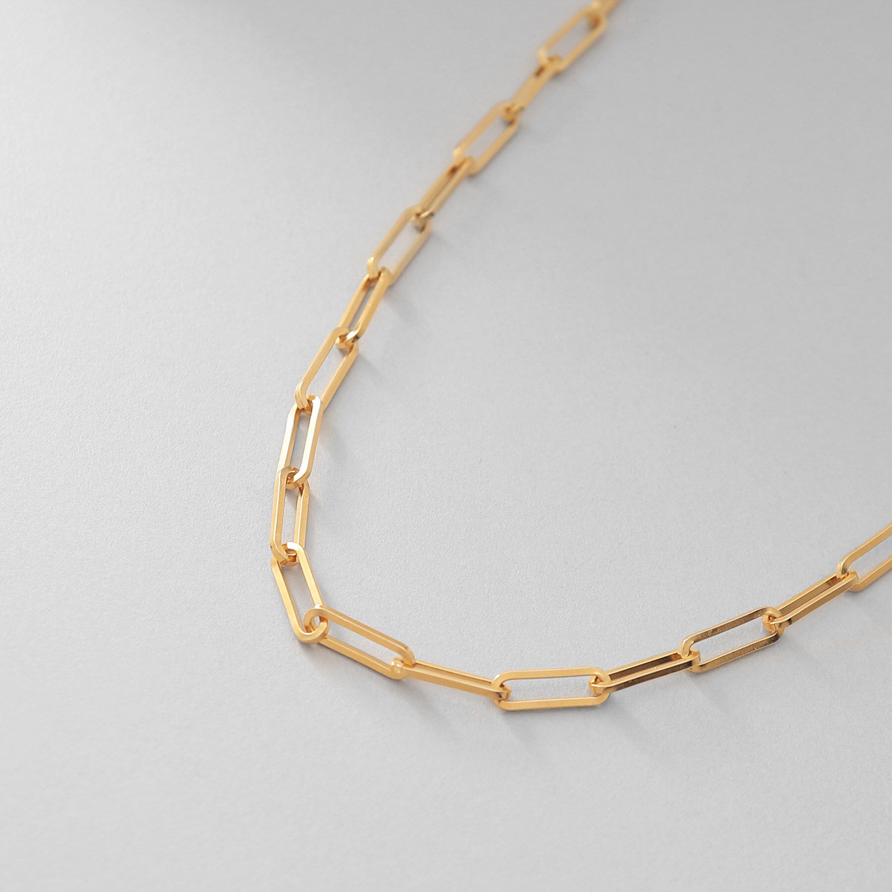 COCOSHNIK ONKITSCH「シルバー デザインチェーン フラットケーブルネックレス（55cm） GP」|ネックレス|