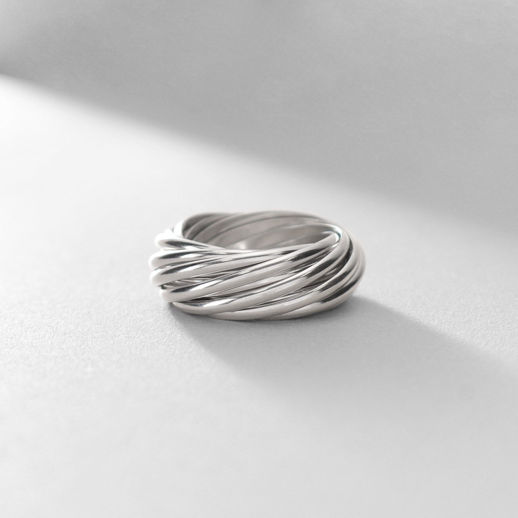 COCOSHNIK ONKITSCH「シルバー バンドリング 16レイヤーズ」|リング|