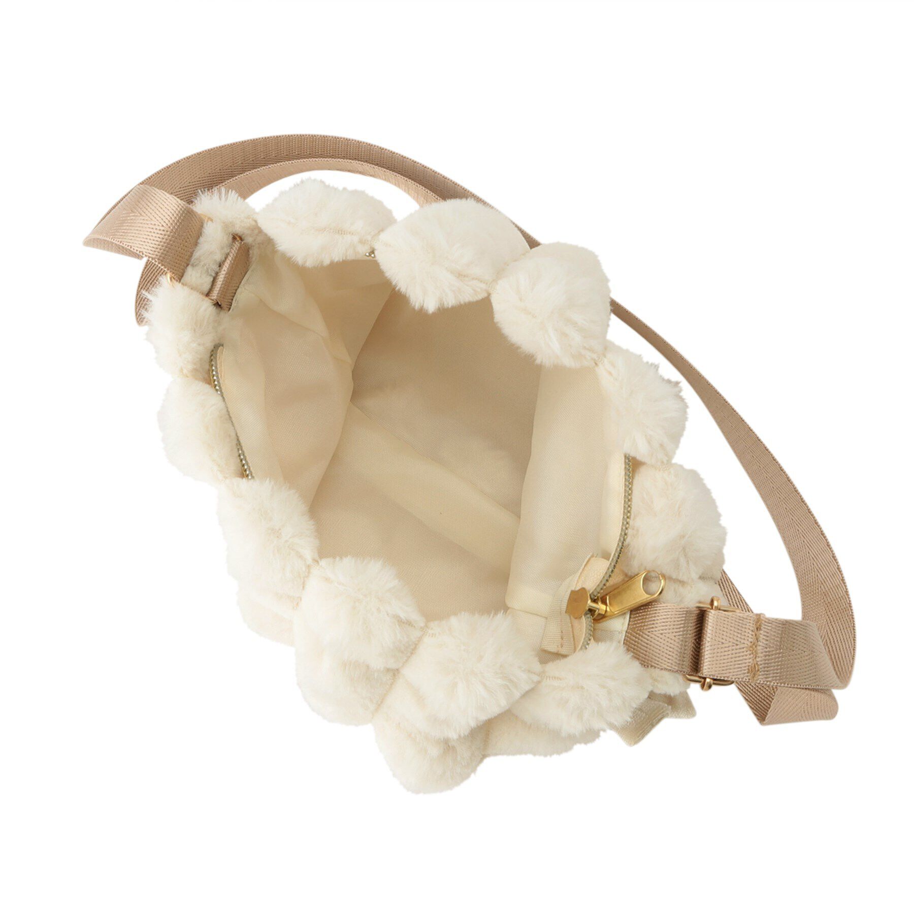 SHOO･LA･RUE「ストライプフェイクファーポシェット」|ショルダー・メッセンジャー|