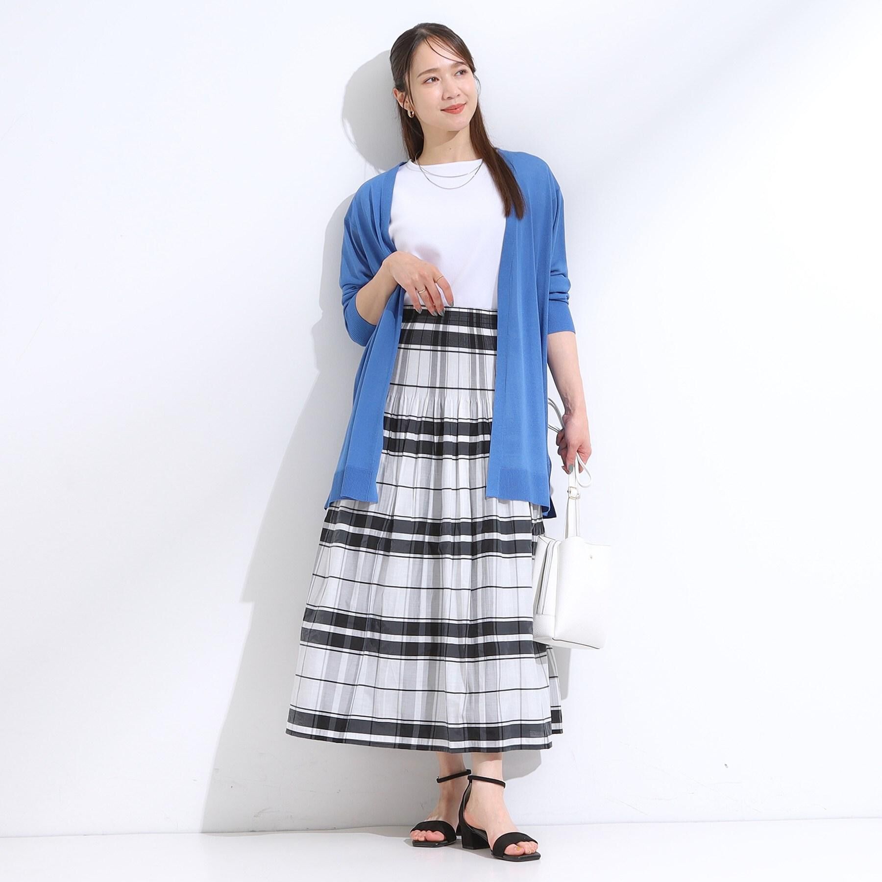 SHOO･LA･RUE「【洗える/S-LL/ひんやり】さらりと好印象　総針フレンチスリーブニット」|ニット・セーター|