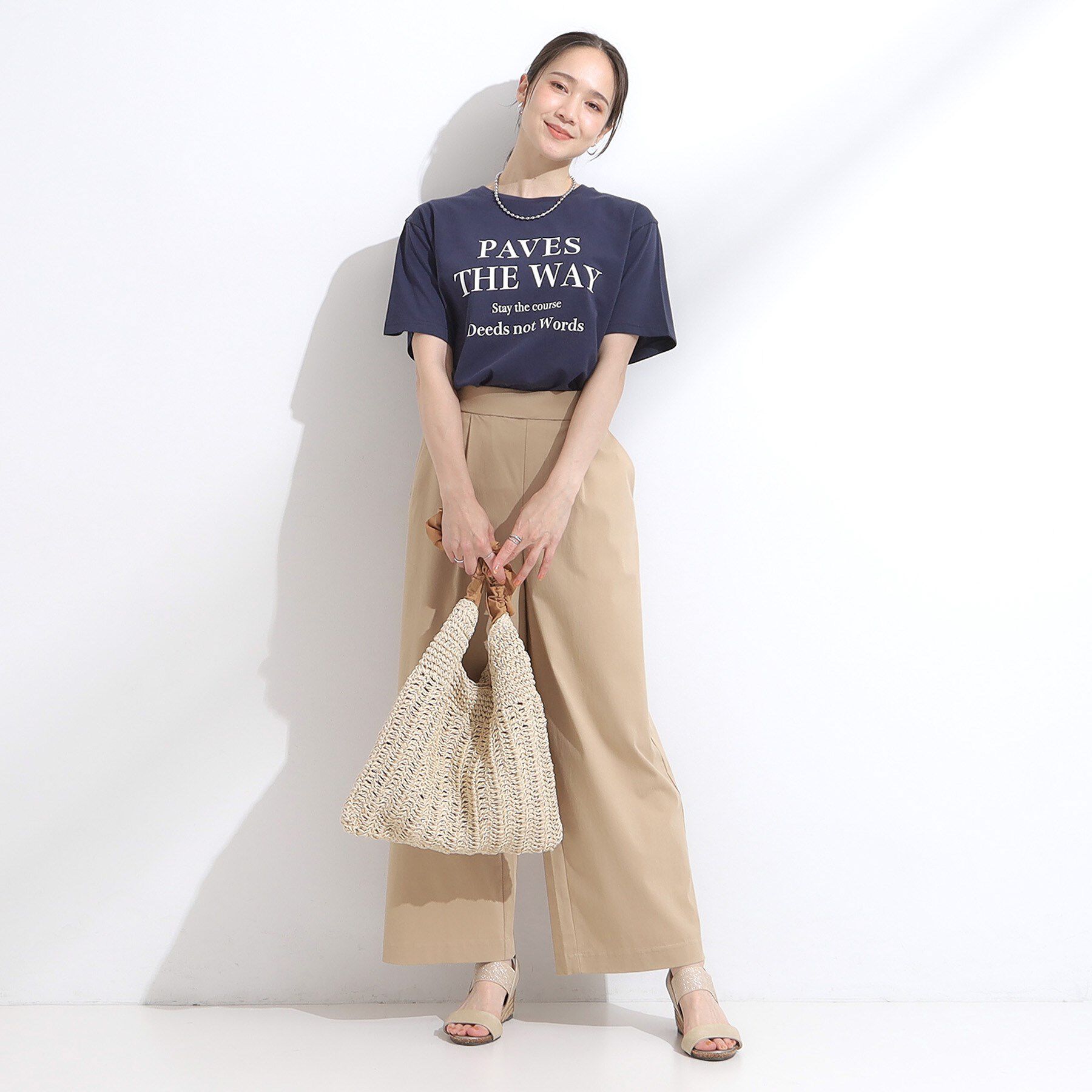 SHOO･LA･RUE「【洗える/S-LL/ひんやり/UV】選べる6柄 プリントTシャツ」|Tシャツ・カットソー|