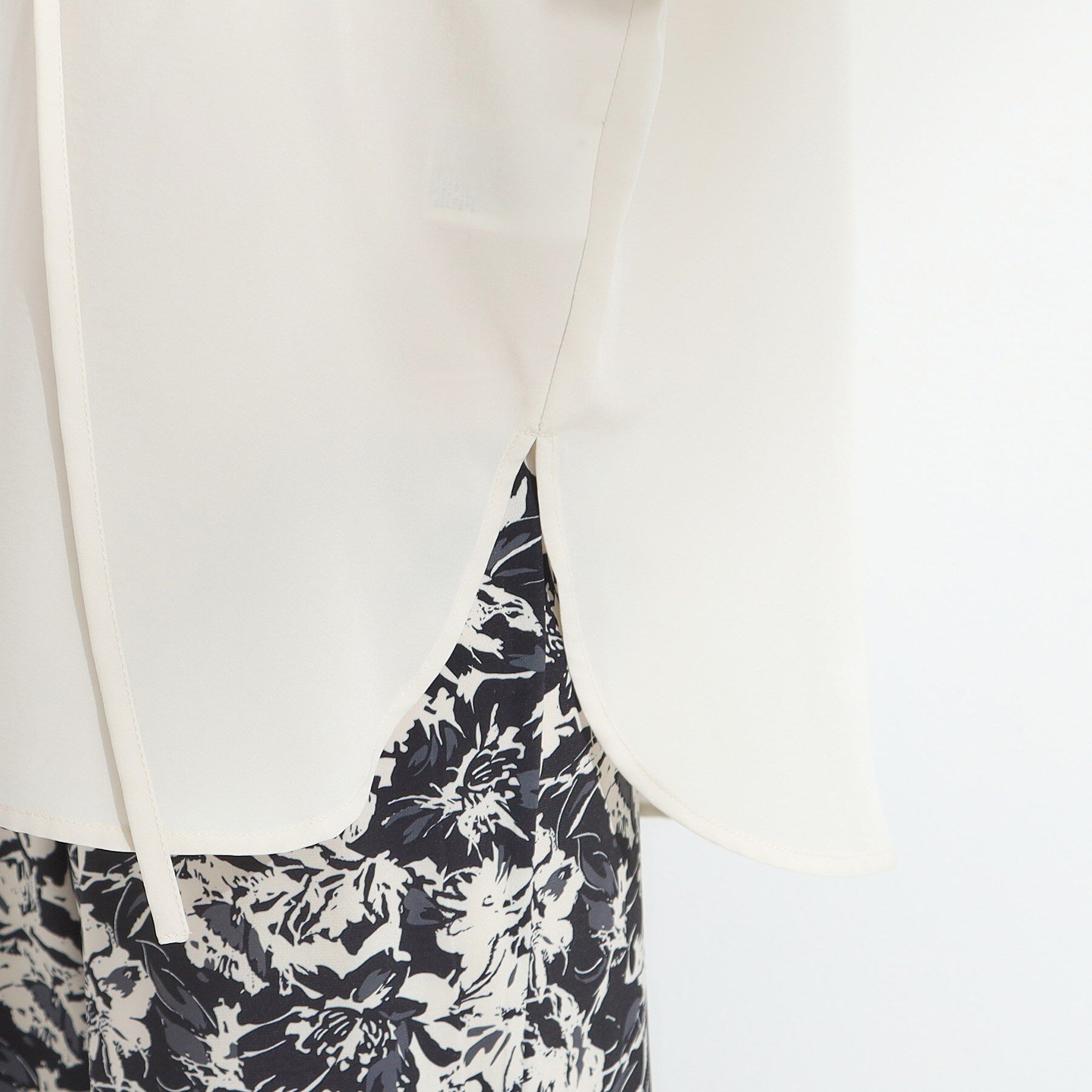 SHOO･LA･RUE「【S-LL】シルエットが変えられる サファリシャツ」|シャツ・ブラウス|