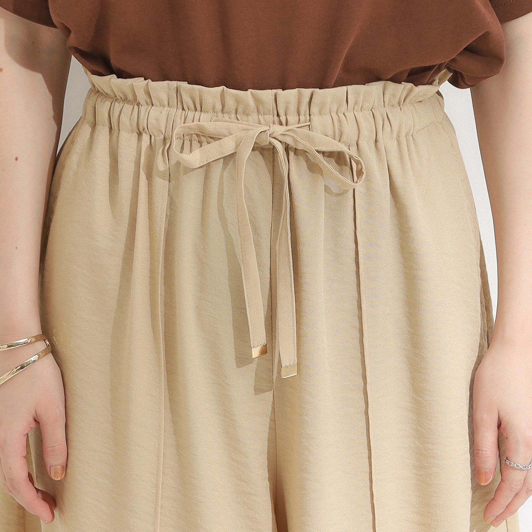 SHOO･LA･RUE「【S-LL/ひんやり】さらっとタッチできれい見え ピンタックスカーチョ」|その他|