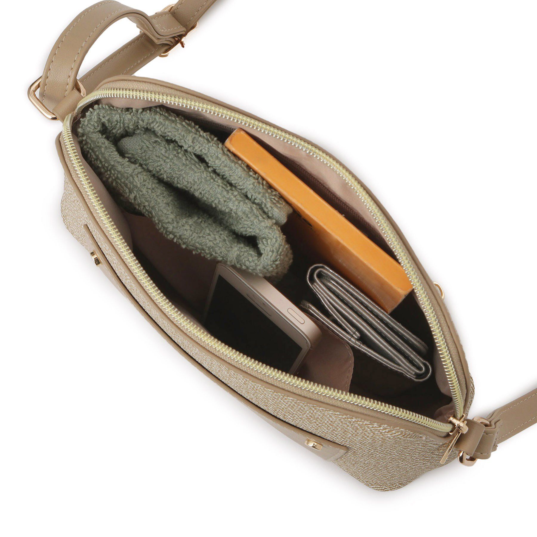 SHOO･LA･RUE「キャンバス風合皮ショルダーバッグ」|ショルダー・メッセンジャー|