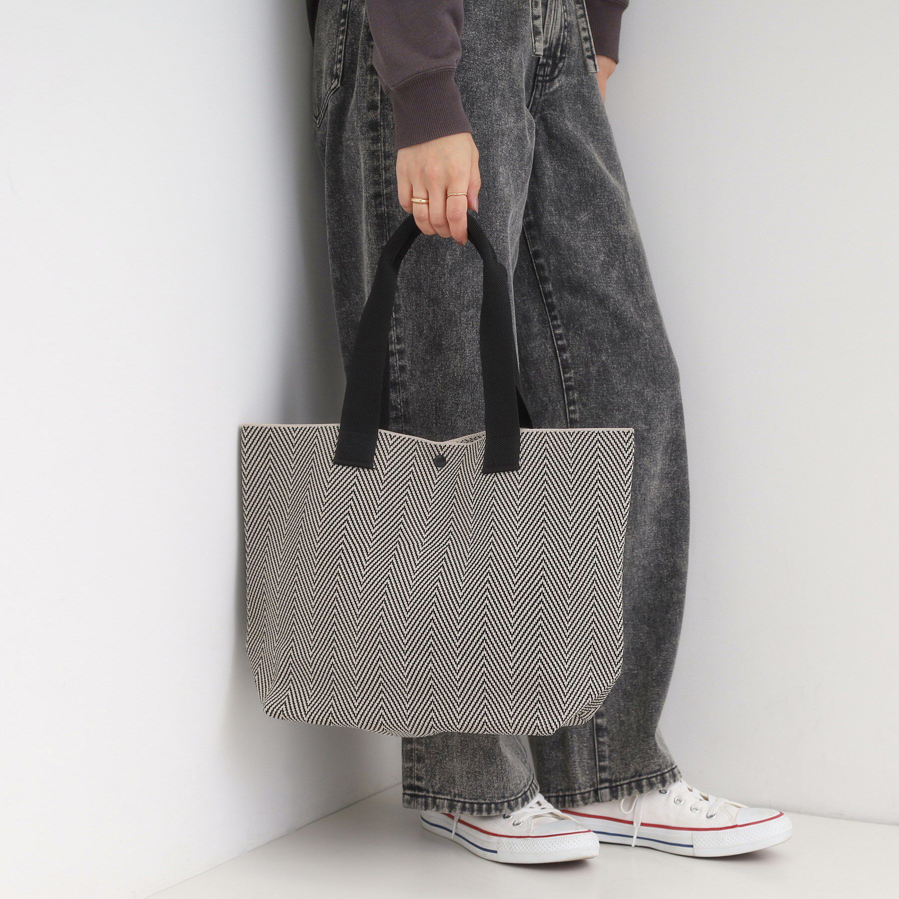 SHOO･LA･RUE「ニットトートバッグ」|トートバッグ|ブラック(419)