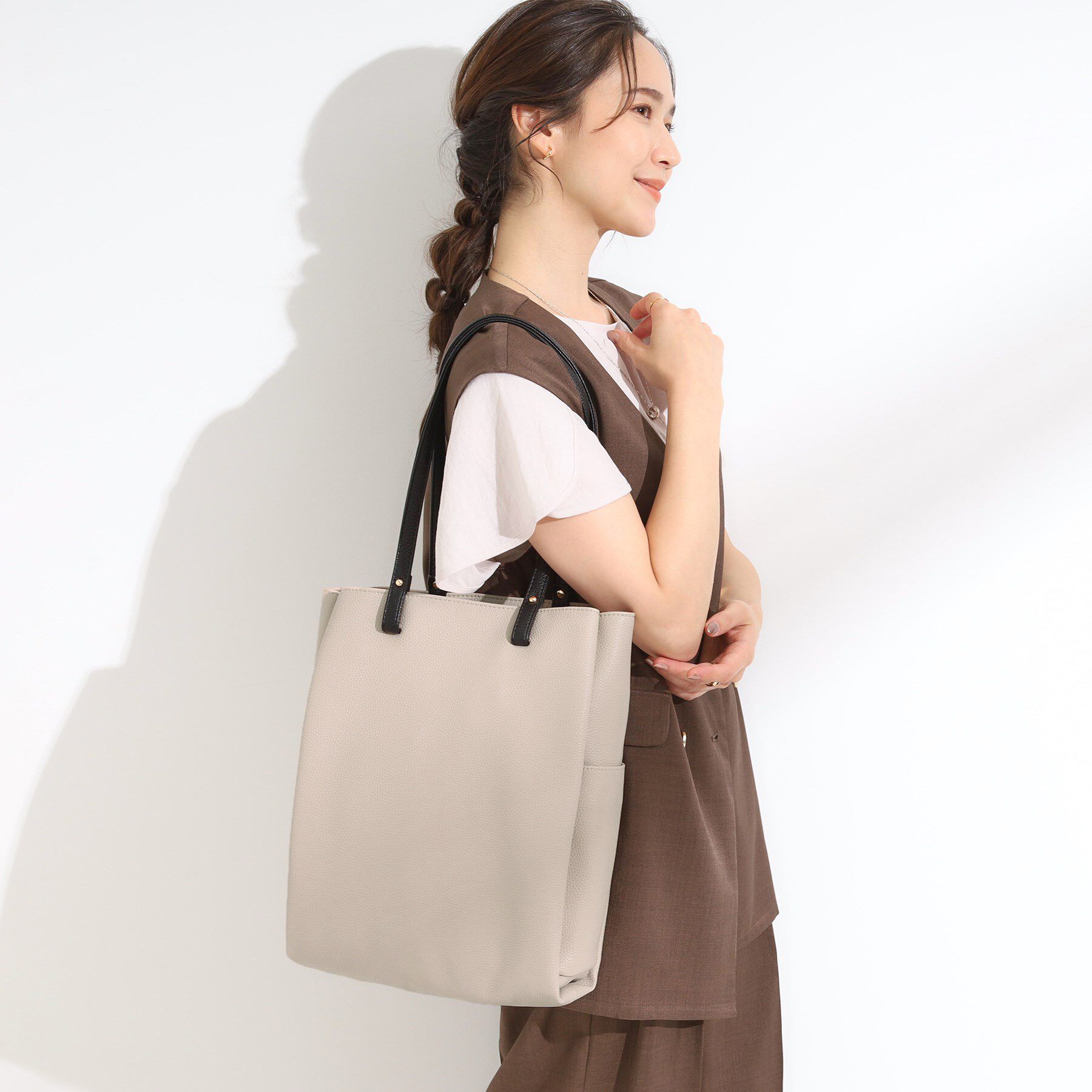 SHOO･LA･RUE「【A4】縦型収納トート」|トートバッグ|