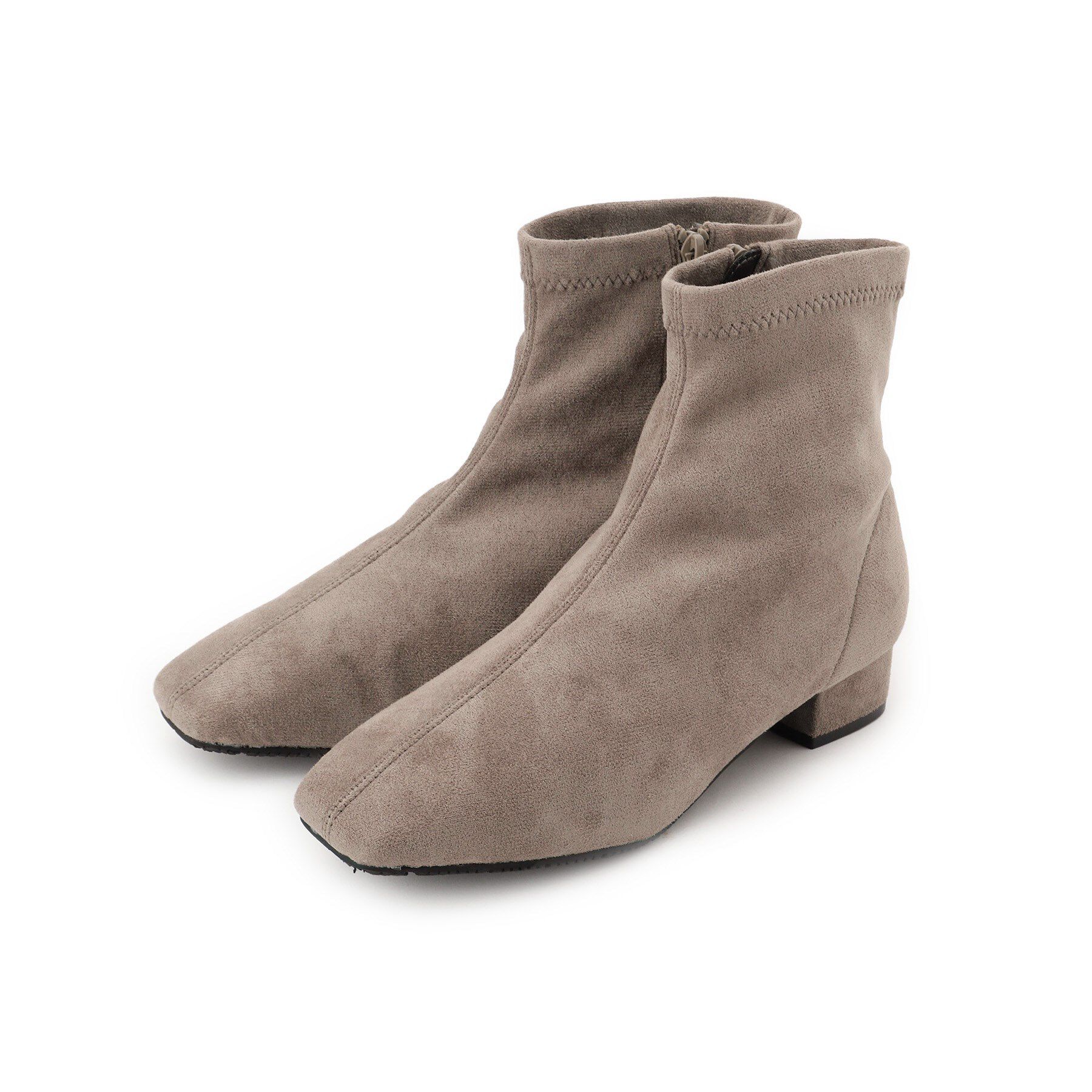 SHOO･LA･RUE「ストレッチローヒール」|ショートブーツ|トープ(054)