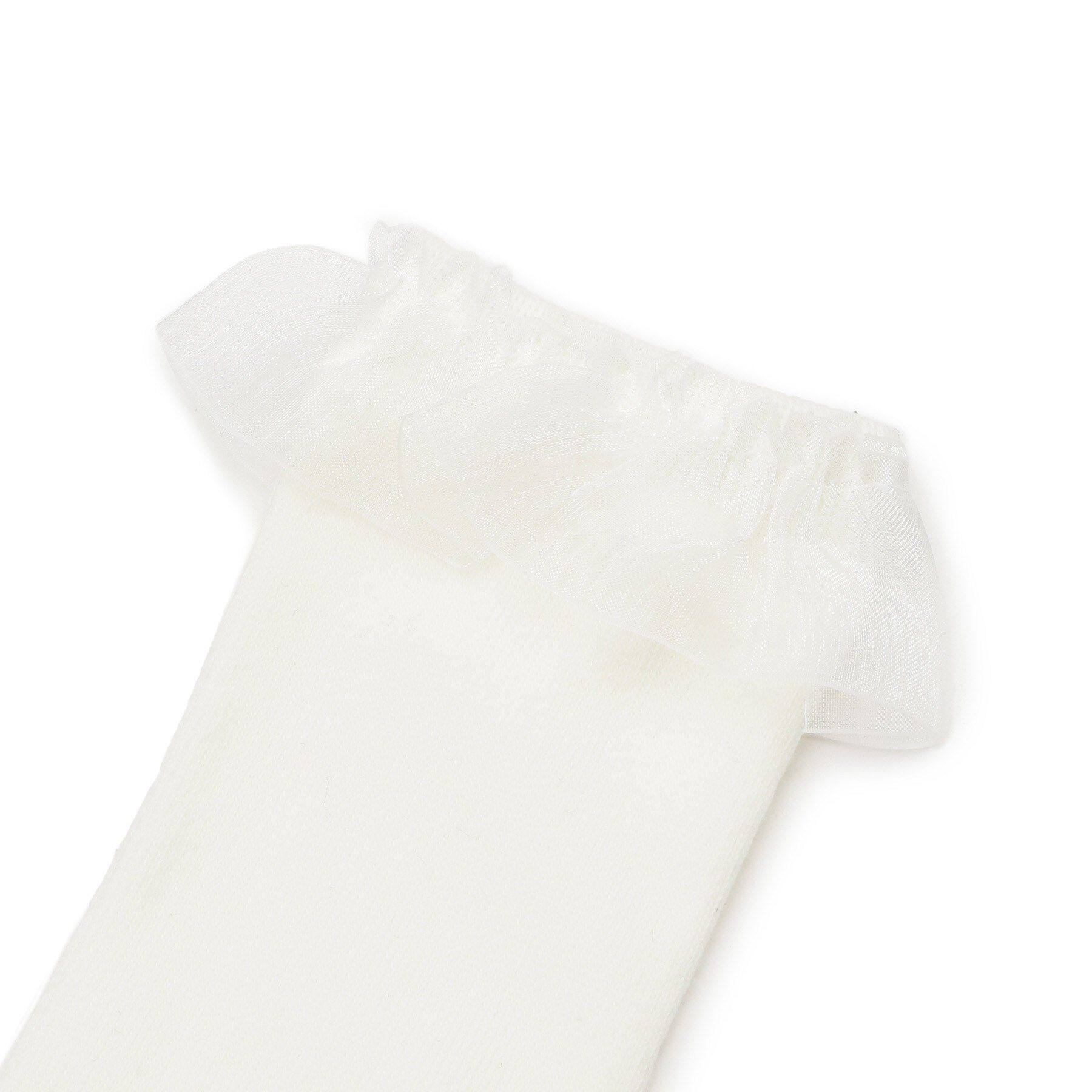 SHOO･LA･RUE「【セレモニー】オーガンジーレースハイソックス」|ソックス|