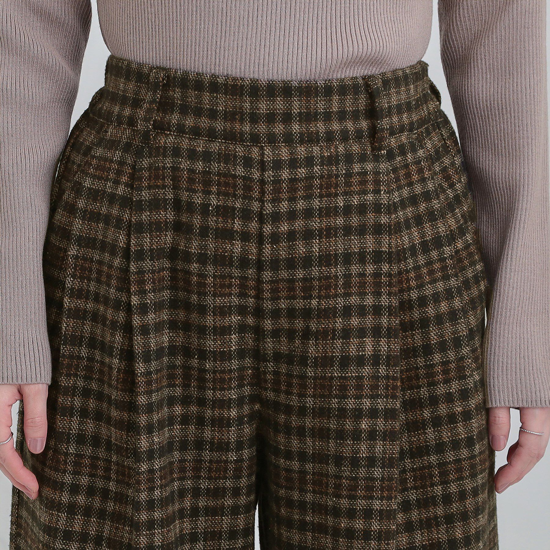 SHOO･LA･RUE「【あったか】チェック柄ワイドパンツ」|その他|