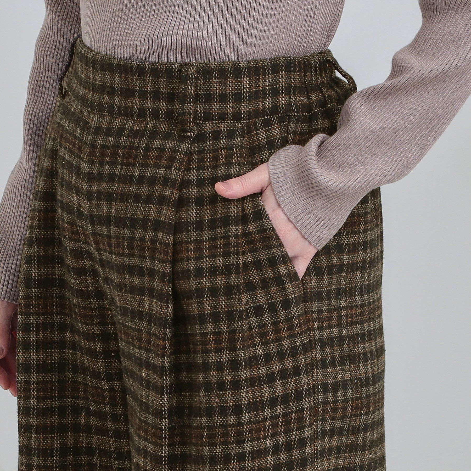 SHOO･LA･RUE「【あったか】チェック柄ワイドパンツ」|その他|