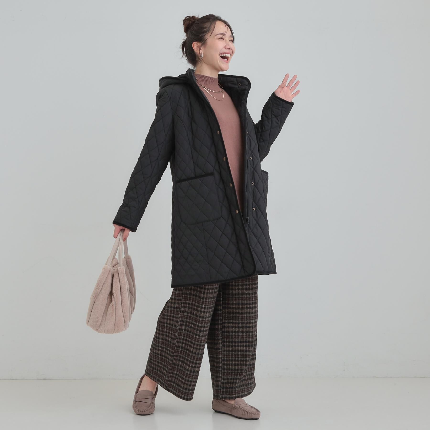 SHOO･LA･RUE「【あったか】チェック柄ワイドパンツ」|その他|