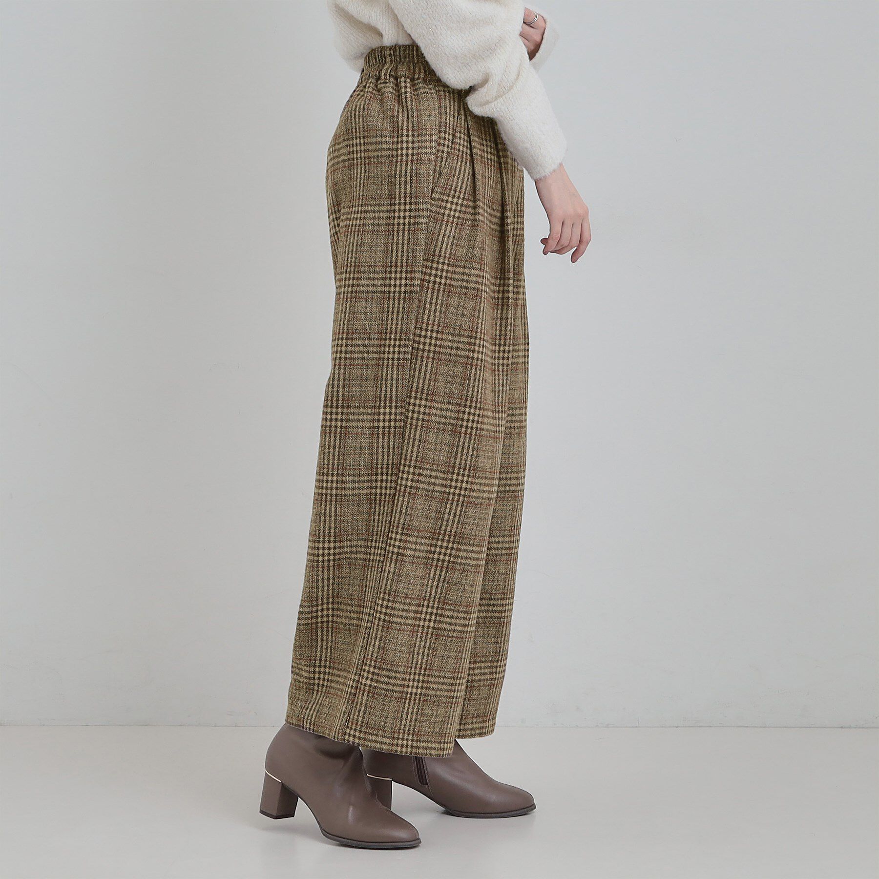 SHOO･LA･RUE「【あったか】チェック柄ワイドパンツ」|その他|