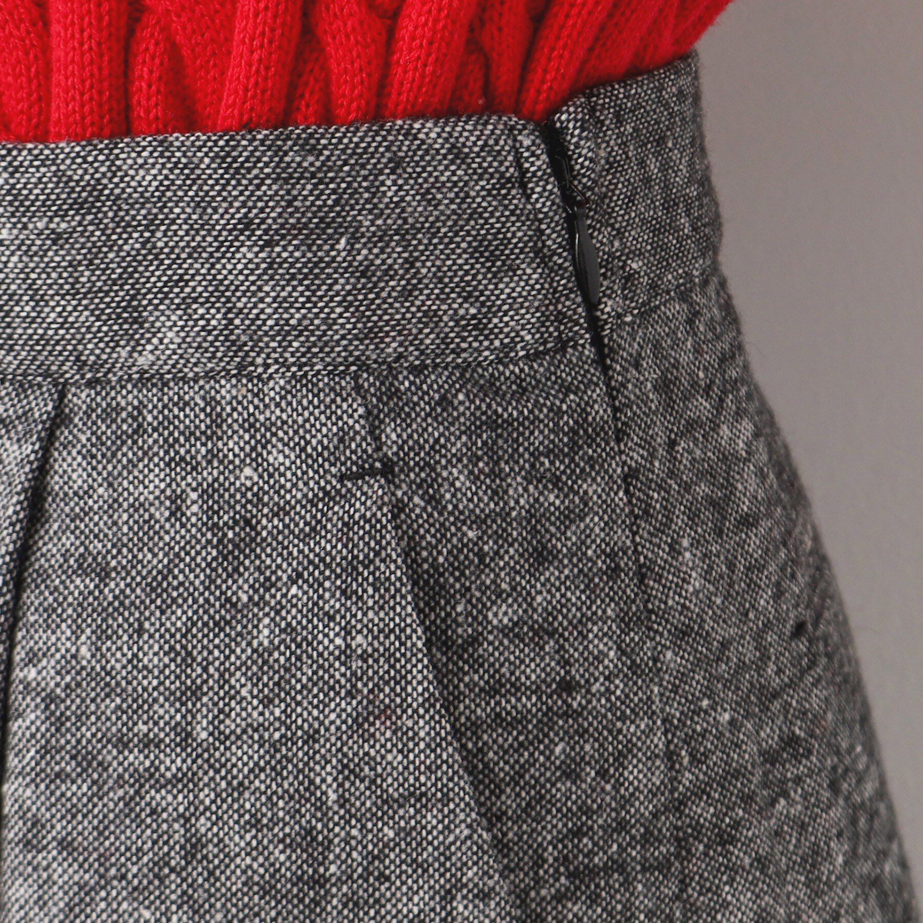 Dessin「【後ろゴム・洗える・4サイズ展開】ワンタック入りツイードワイドパンツ（XS～L）」|その他|