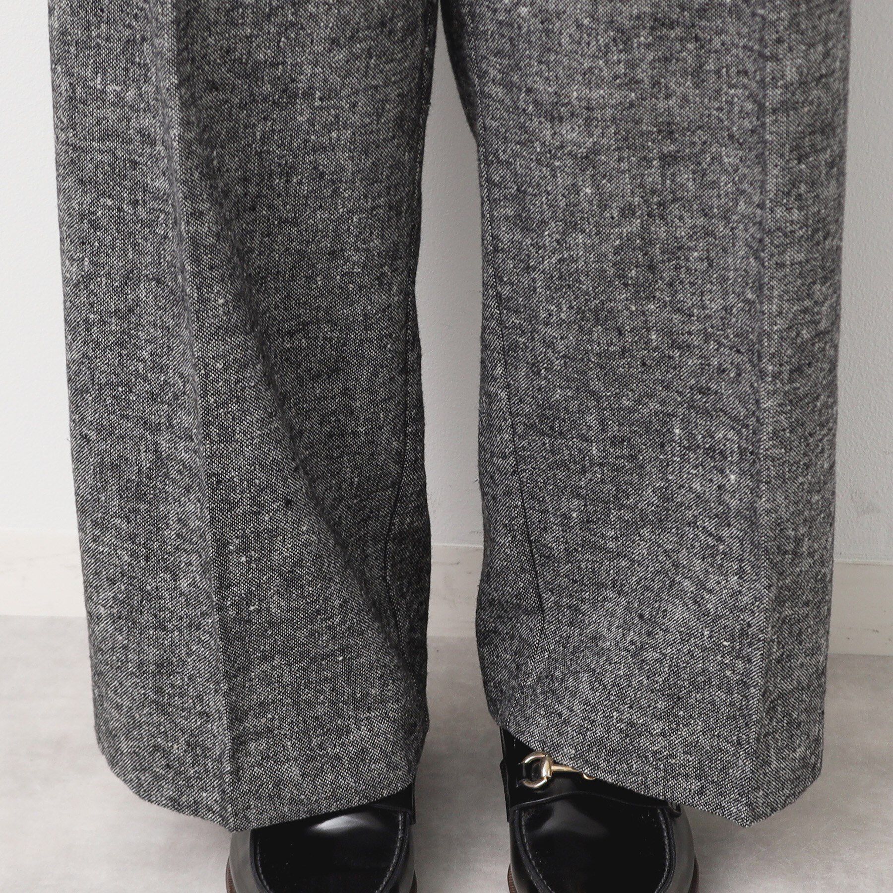 Dessin「【後ろゴム・洗える・4サイズ展開】ワンタック入りツイードワイドパンツ（XS～L）」|その他|