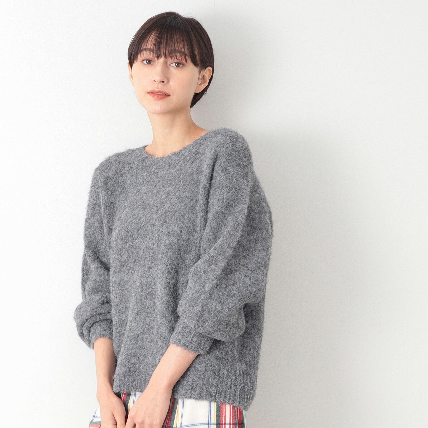 Dessin「【洗える】シャギークルーネックニット」|ニット・セーター|
