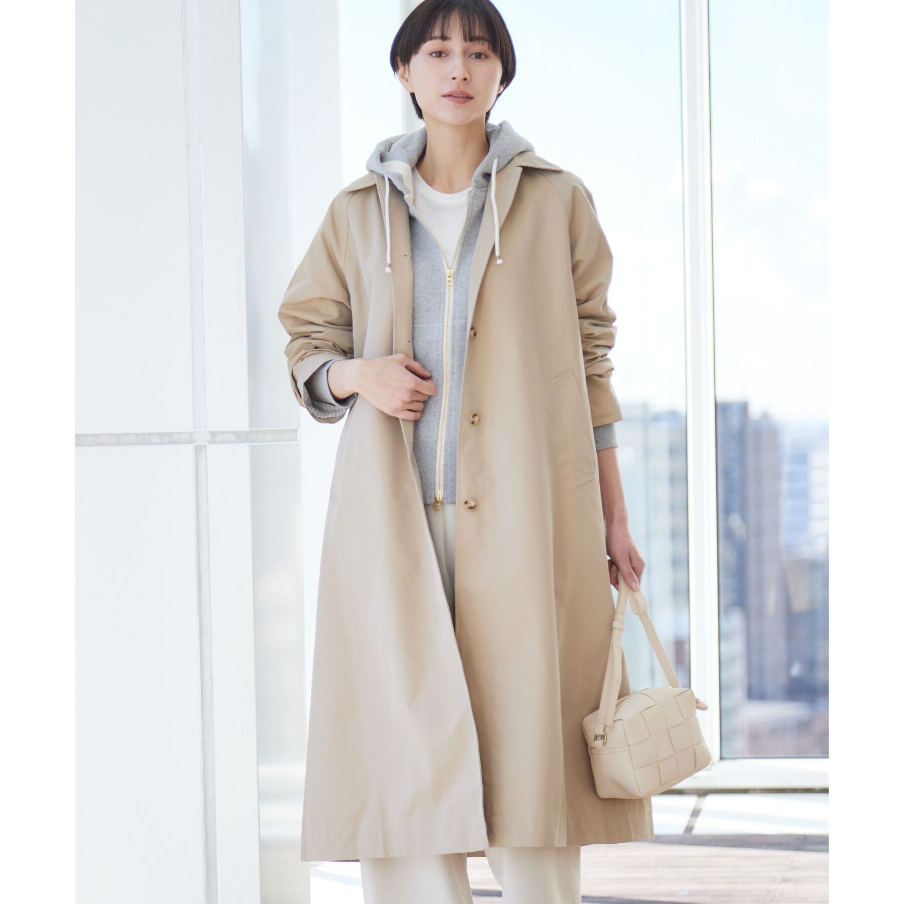 Dessin「【洗える】ステンカラーコート（S～L）」|ステンカラーコート|キャメルブラウン(0