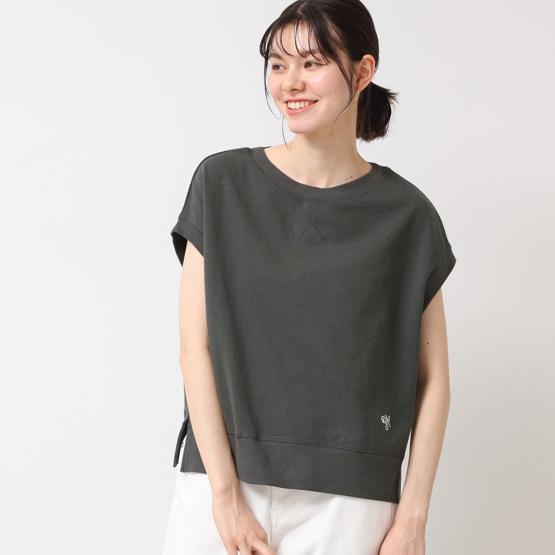 Dessin「【洗える】フレンチスリーブリブ付きカットソー（S～L）」|Tシャツ・カットソー|