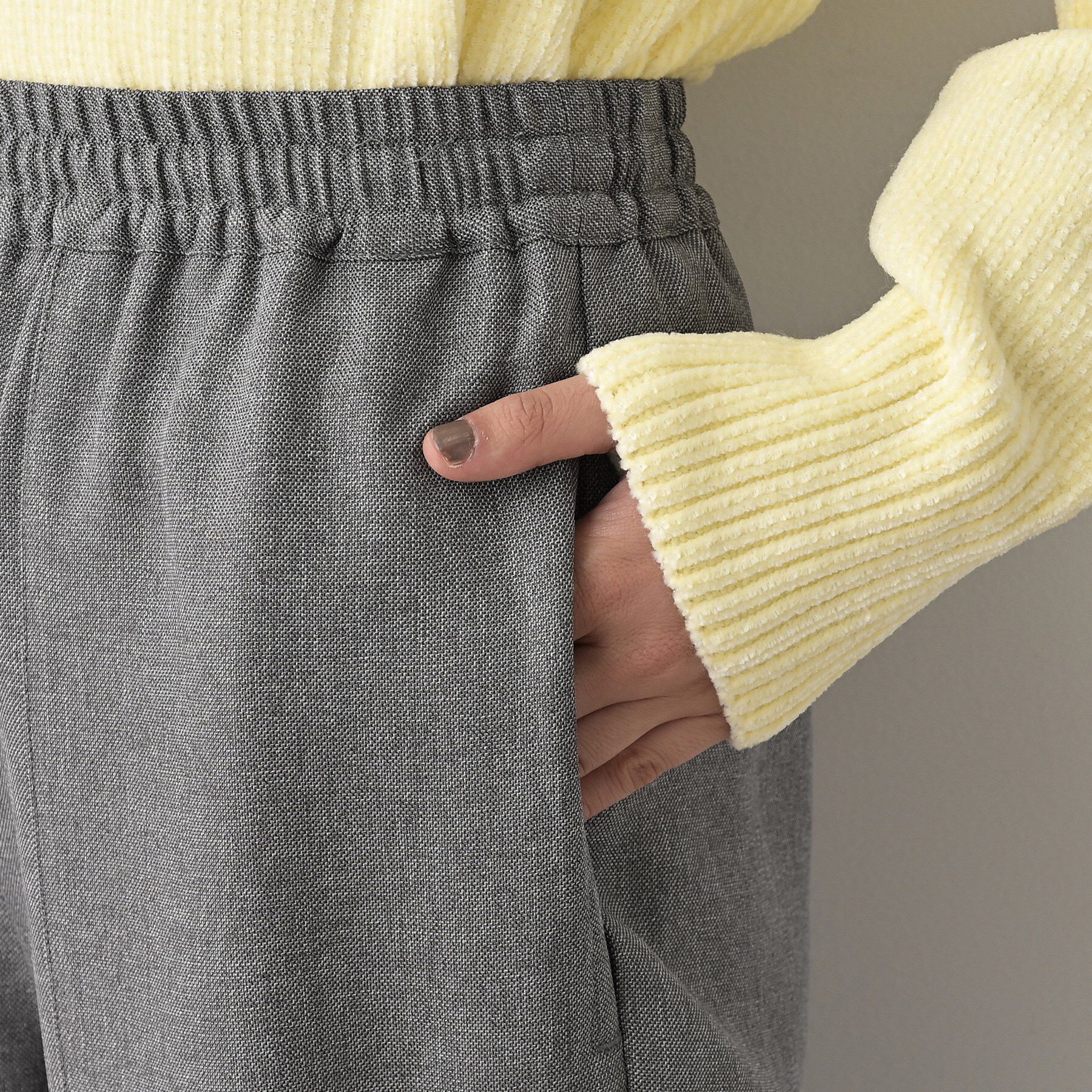 Dessin「【セットアップ可/ウエスト総ゴム】ツイードライクワイドパンツ」|その他|