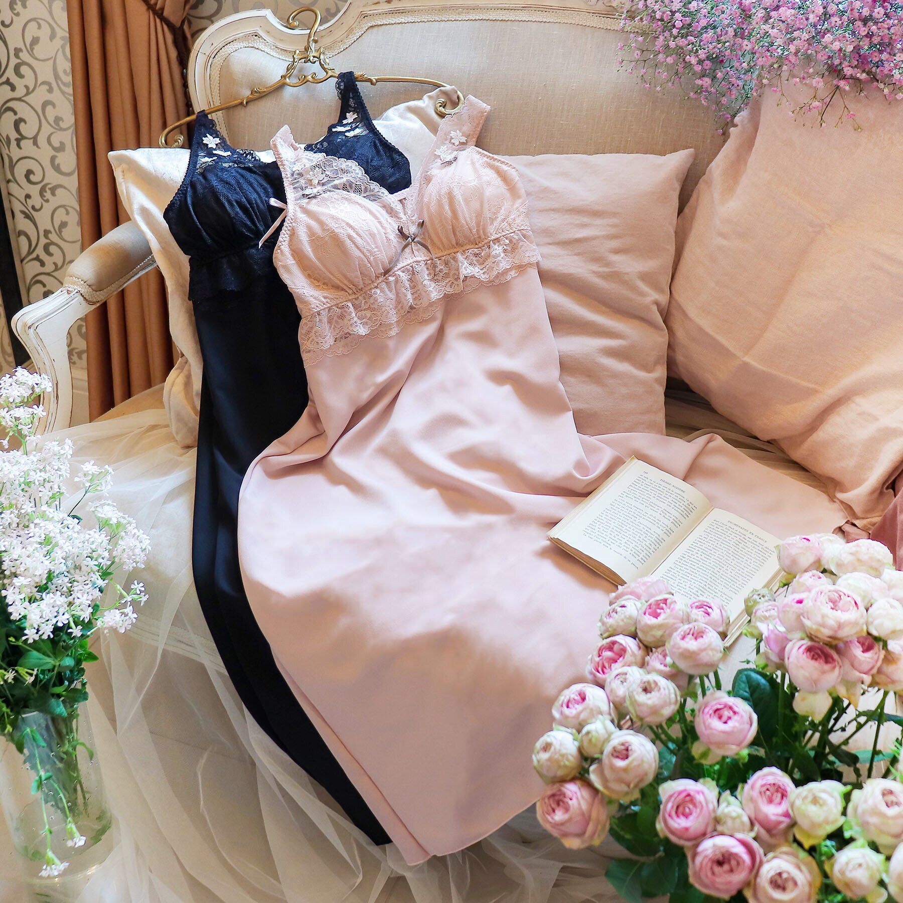 Risa Magli「エルマ カップ付マキシワンピース」|インナー|