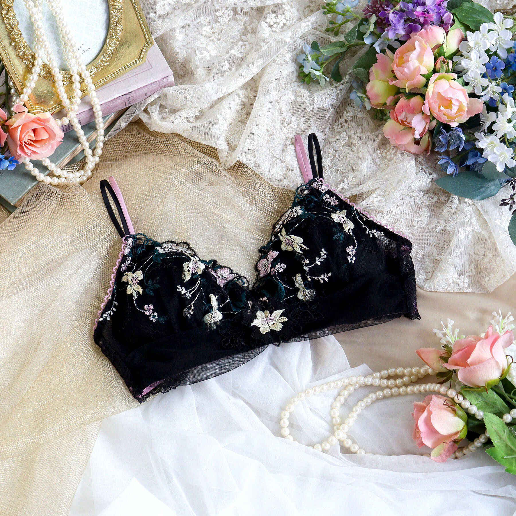 Risa Magli「アイリィー ソフトブラ」|インナー|ブラック(019)