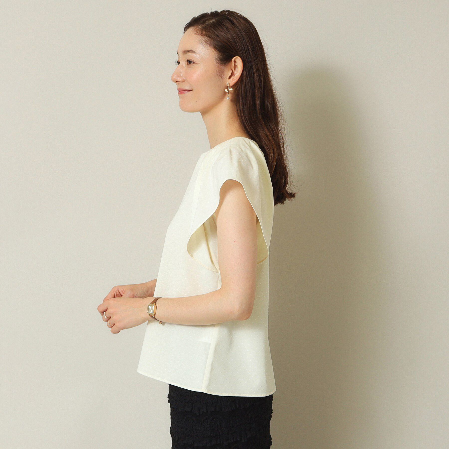 ITS&rsquo;DEMO「【通勤／手洗い可】ドットドビーブラウス」|シャツ・ブラウス|