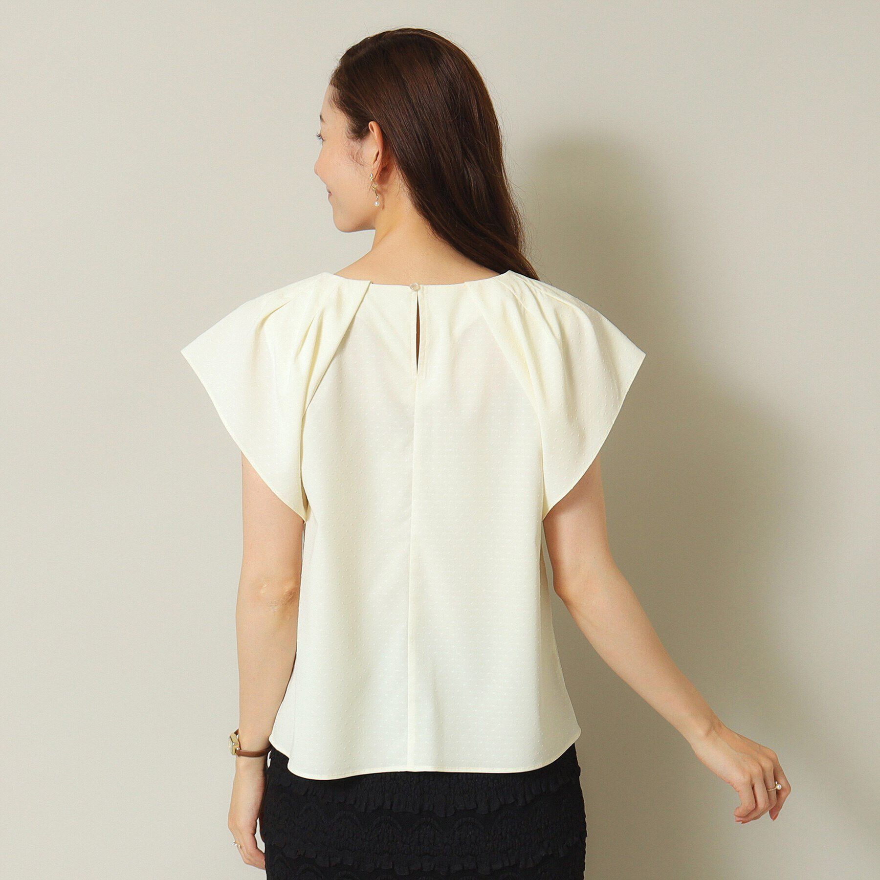 ITS&rsquo;DEMO「【通勤／手洗い可】ドットドビーブラウス」|シャツ・ブラウス|