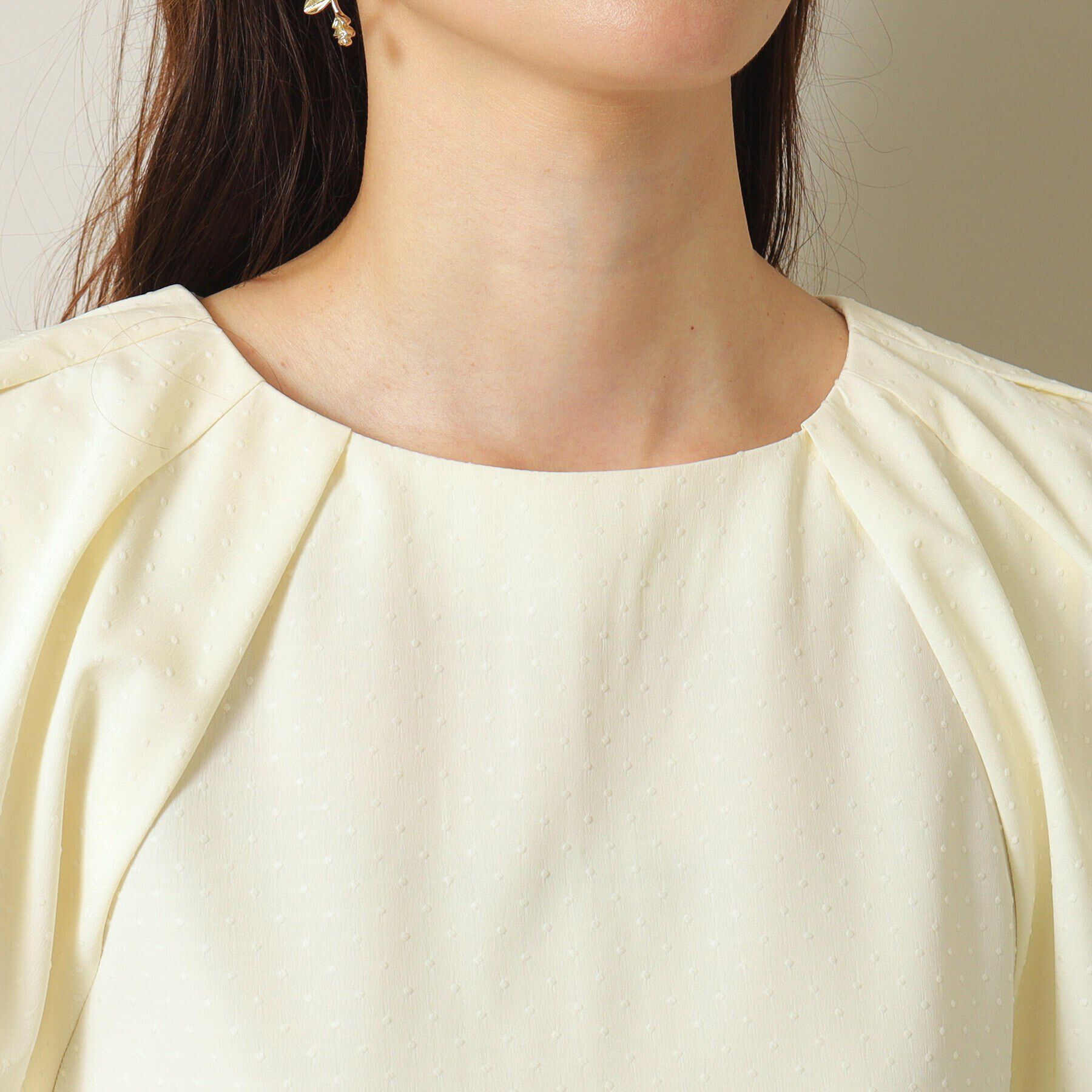 ITS&rsquo;DEMO「【通勤／手洗い可】ドットドビーブラウス」|シャツ・ブラウス|