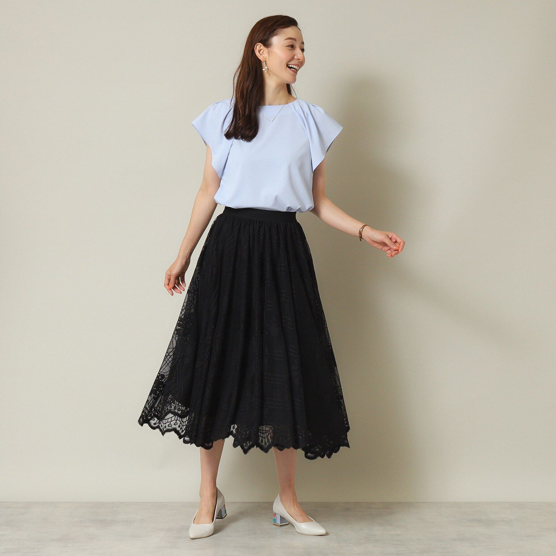 ITS&rsquo;DEMO「【通勤／手洗い可】ドットドビーブラウス」|シャツ・ブラウス|