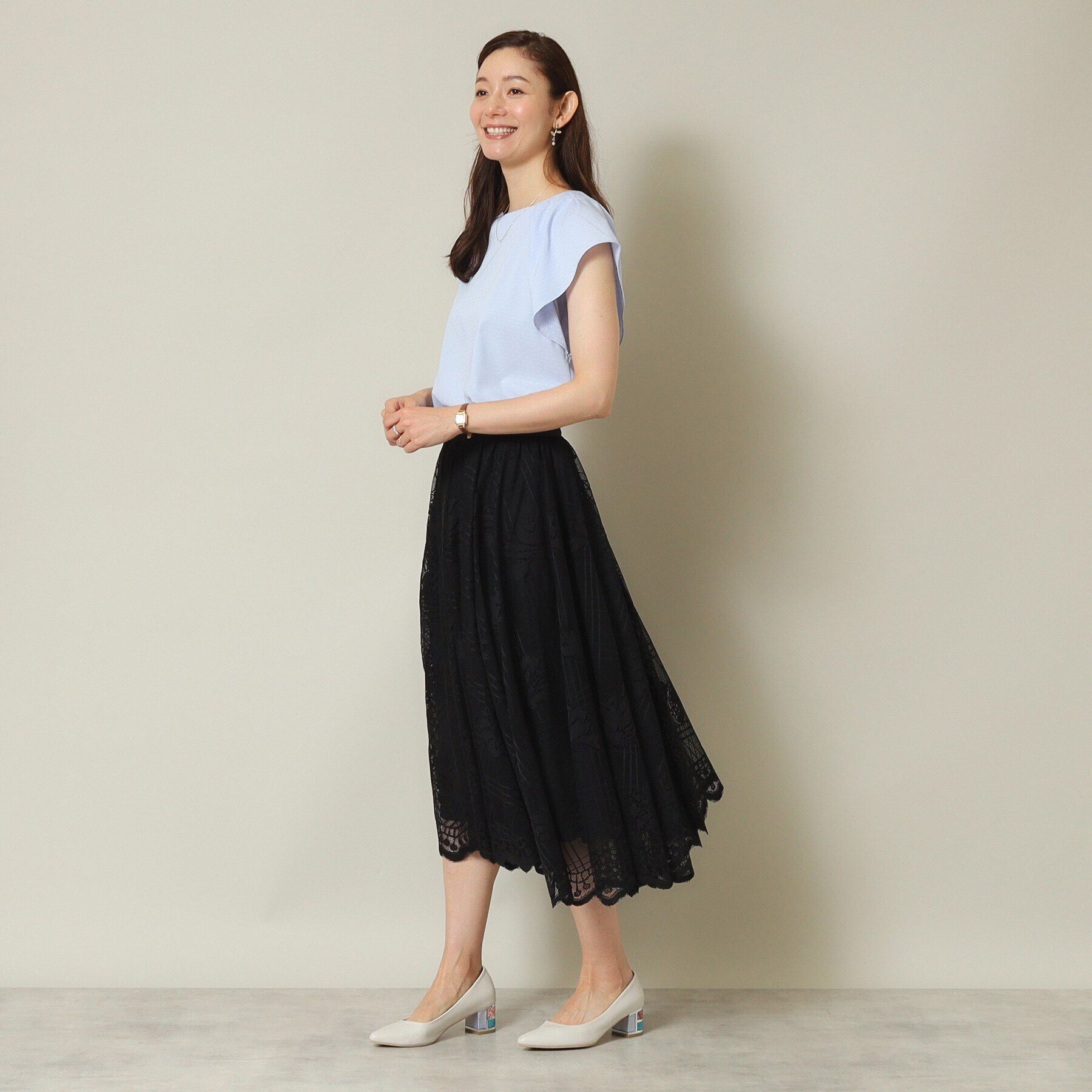 ITS&rsquo;DEMO「【通勤／手洗い可】ドットドビーブラウス」|シャツ・ブラウス|